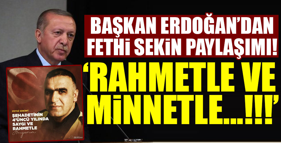 Başkan Erdoğan'dan Fethi Sekin paylaşımı!