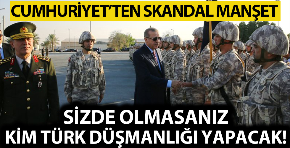 CHP yandaşı Cumhuriyet gazetesinden skandal 'Katar' manşeti