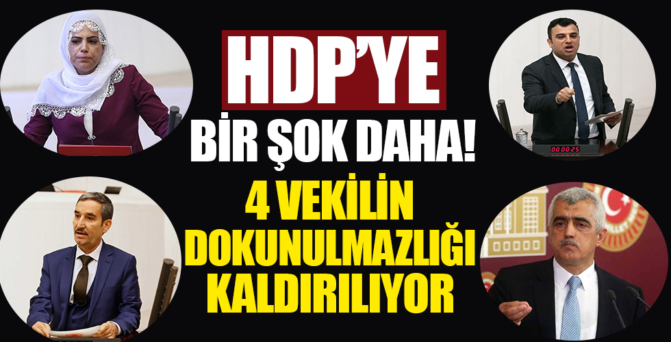 HDP'li 4 vekilin dokunulmazlığını kaldıracak fezleke
