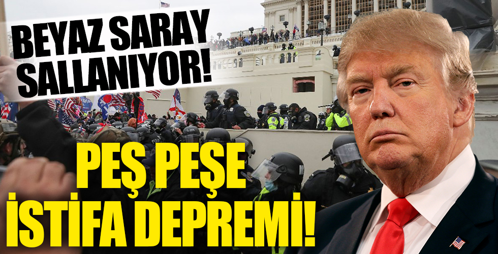 ABD'de Kongre baskınının yankıları sürüyor! Beyaz Saray'dan 3 isim peş peşe istifa etti!