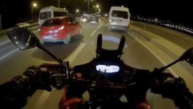 (Özel) E-5 Karayolu'nda Tartıştığı Motosikletliye Çarpıp Kaçtı
