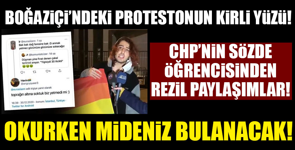 CHP'nin öğrencisinden iğrenç paylaşımlar!