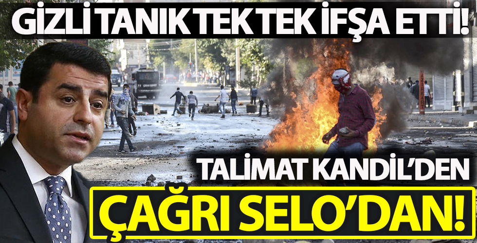Kobani iddianamesinde gizli tanık Selahattin Demirtaş'ın terör çağrısını ifşa etti!