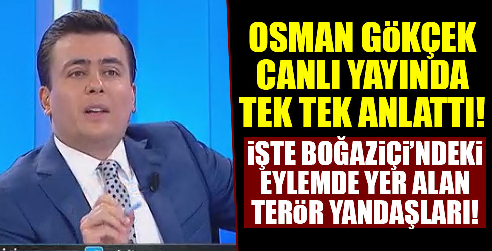 Osman Gökçek eylemlerdeki terör örgütü yandaşlarını tek tek anlattı!