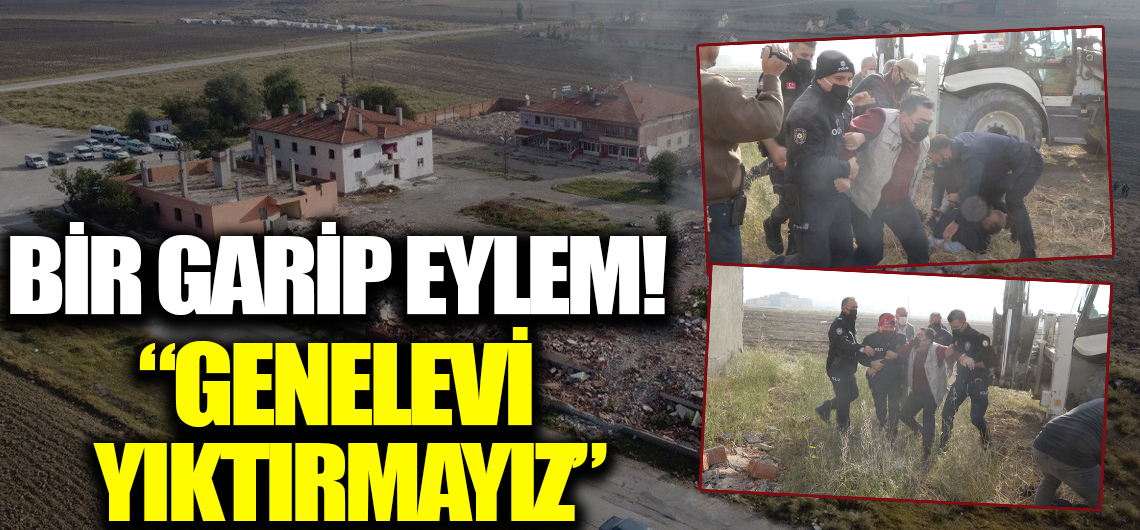 Çorum'da genelev yıkımında olay çıktı