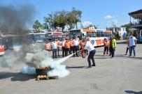 Mersin'de Belediye Personeline Tatbikatli Yangin Egitimi