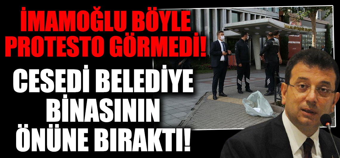 İmamoğlu böyle protesto görmedi! İBB tarafından kısırlaştırılan sokak köpeği öldü cesedini beze sarıp belediye binasının önüne bıraktı!