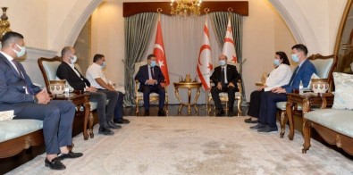 Baskan Ekrem Yavas, KKTC Cumhurbaskani Ersin Tatar'i Ziyaret Etti