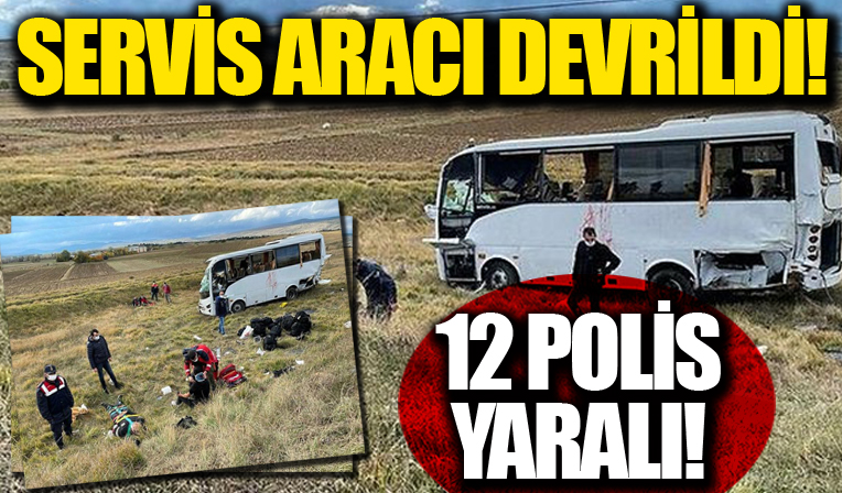 Kastamonu'da polis servisi devrildi: Yaralılar var