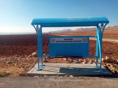 Mardin'de Kirsal Mahallelere 35 Durak Montaji Yapildi