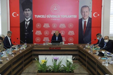 Içisleri Bakani Süleyman Soylu, Tunceli'de Güvenlik Toplantisina Katildi