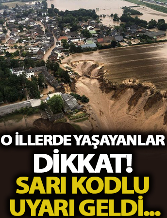 Meteorolojiden çok sayıda il için sarı uyarı! Bu saatlere dikkat!