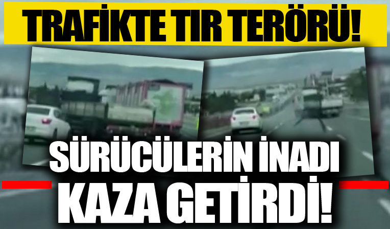 Ankara'da birbirine yol vermeyen iki tır sürücüsü kazaya neden oldu
