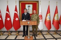Erzurum Valisi Memis, 3. Ordu Komutanligi'na Atanan Korgeneral Türkgenci'ne Iade-I Ziyarette Bulundu