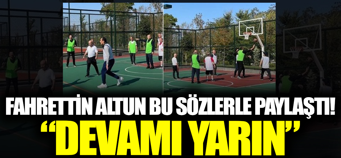 İletişim Başkanı Altun, Başkan Erdoğan'ın basketbol oynadığı görüntüleri paylaştı! 'Devamı yarın'
