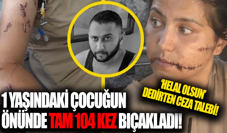Cani koca evladının önünde eşini 104 yerinden bıçaklayıp ölmesini beklemiş!