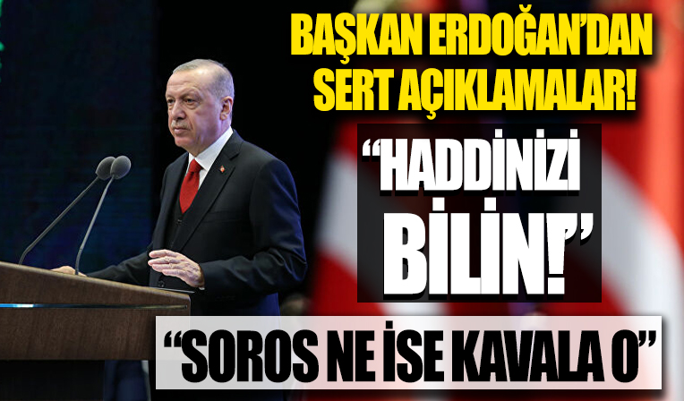 Başkan Erdoğan'dan sert açıklama: Haddinize değil!