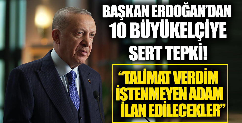 Başkan Erdoğan'dan 10 büyükelçi açıklaması: Talimatı verdim, istenmeyen adam ilan edilecekler