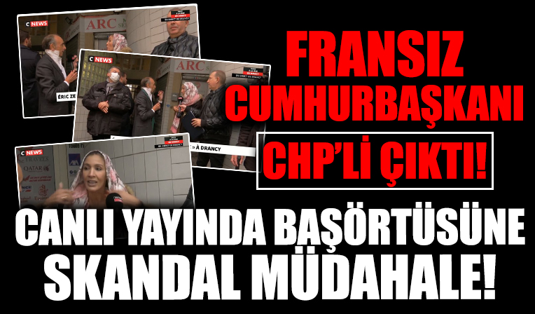 Fransa'da cumhurbaşkanı adayı Eric Zemmour canlı yayında başörtüsüne saldırdı! Kadının seçmenin başını açtırdı