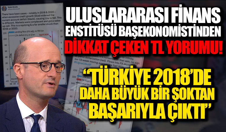Uluslararası Finans Enstitüsü Başekonomisti Brooks'tan Türk lirası değerlendirmesi: