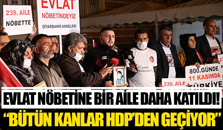 Evlat nöbetine bir aile daha katıldı: Türkiye'de akan bütün kanlar HDP'den geçiyor