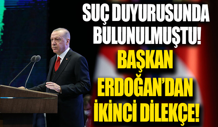 Başkan Erdoğan'dan ikinci 'siyasi cinayetler' dilekçesi!
