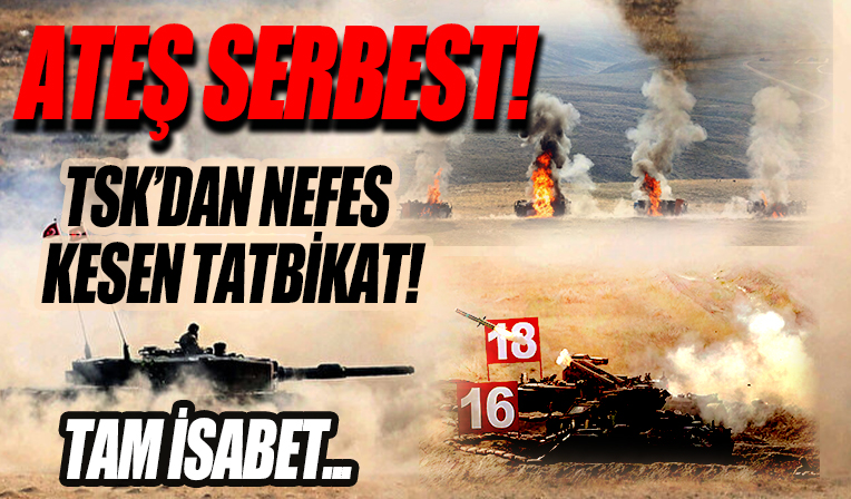 TSK'dan nefes kesen tatbikat: Hedefi tam isabetle vurdular
