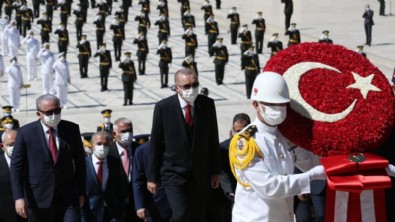 Başkan Erdoğan ve Devlet Erkanı Anıtkabir'de! '2023 hedefleri' vurgusu...