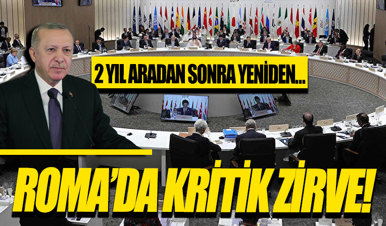 Başkan Erdoğan G20 Liderler Zirvesi'nde İtalya Başbakanı Mario Draghi ile bir araya geldi
