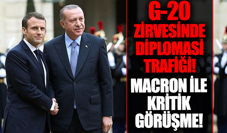 Başkan Erdoğan, Macron ile görüştü