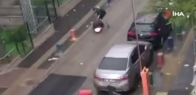 Baskent'te Iki Motokuryenin Kavgasi Güvenlik Kamerasina Yansidi