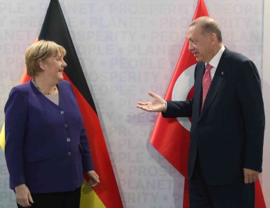 Cumhurbaskani Erdogan, Almanya Basbakani Merkel Ile Görüstü