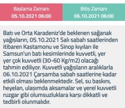 Meteorolojiden Bati Ve Orta Karadeniz'e Saganak Uyarisi