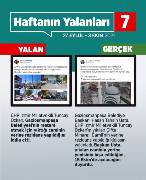 İşte muhalefetin haftalık yalanları!
