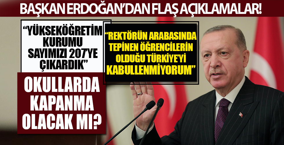 Başkan Erdoğan'dan Boğaziçi'ndeki olaylara sert tepki: Bunlar terörist