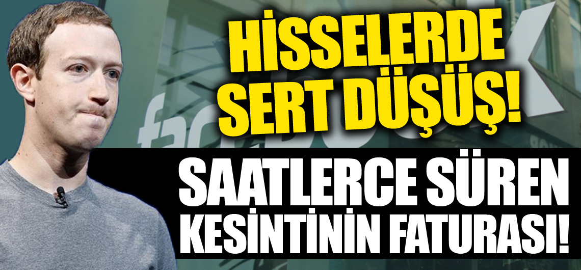 Facebook, WhatsApp ve Instagram'ın çöküşü Mark Zuckerberg'e darbe vurdu! Facebook'un hisseleri değer kaybetti