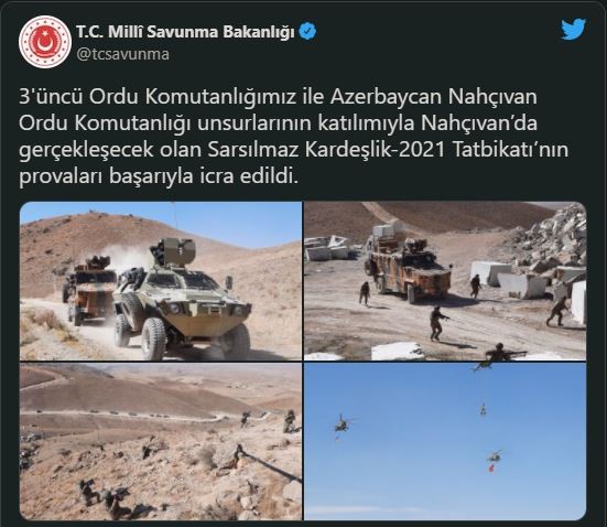 TSK, Sarsılmaz Kardeşlik-2021 provalarında!