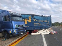 Kirklareli'de Tir Sarampole Devrildi