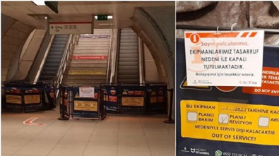 İstanbul metrolarında tasarruf dönemi: Yürüyen merdivenler kapatıldı