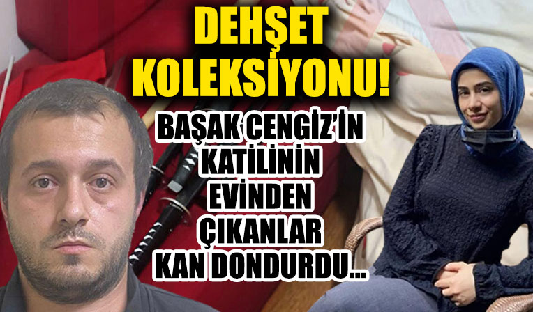 Başak Cengiz'i vahşice öldürmüştü: Samuray kılıçlı caninin odası ve dehşet koleksiyonu ortaya çıktı