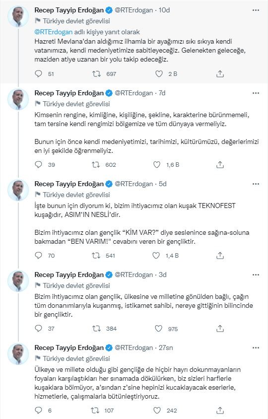 Başkan Erdoğan'dan gençlere mesaj!