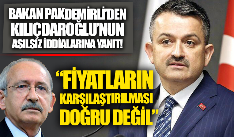 Bakan Pakdemirli, Kılıçdaroğlu'nun asılsız 'TMO' iddialarına yanıt verdi