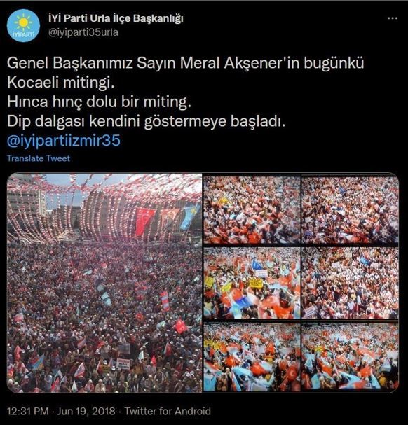 İYİ Parti dününü bugününü karıştırdı: Aytun Çıray üç yıl önceki Kocaeli mitingini 'bugünkü Denizli mitingi' diye paylaştı
