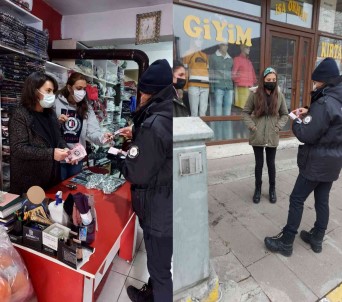 Kadina Yönelik Siddet Konusunda Emniyet Görevlileri Vatandasi Bilgilendirdi