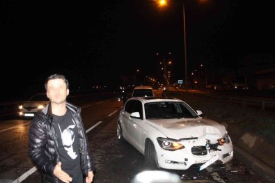 Ters Yönden Gelip Kazaya Sebep Olan Alkollü Sürücüyü Düsen Plakasi Ele Verdi