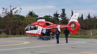 Kalp Krizi Geçiren Hastanin Yardimina Ambulans Helikopter Yetisti