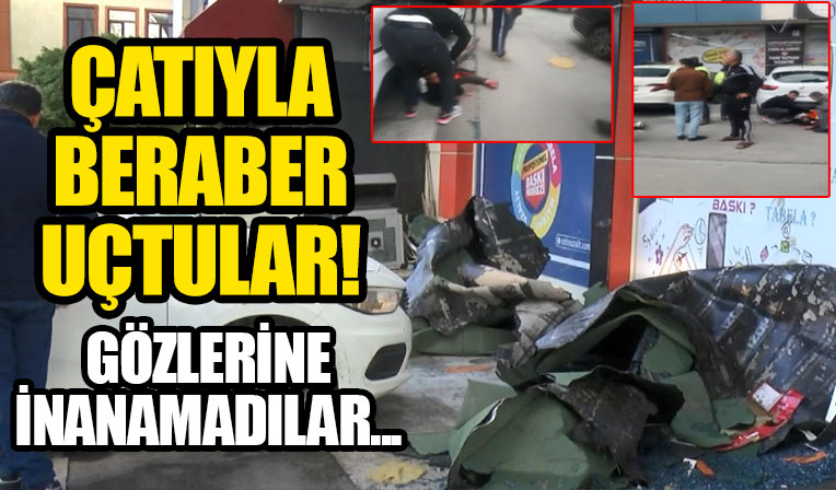 İstanbul'u lodos vurdu! Çatı ile beraber uçtular... Vatandaşlar gözlerine inanamadı...