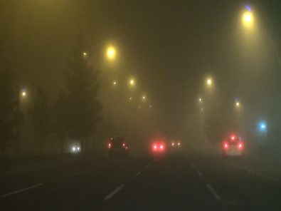 Diyarbakir'da Yogun Sis Gecede Devam Etti