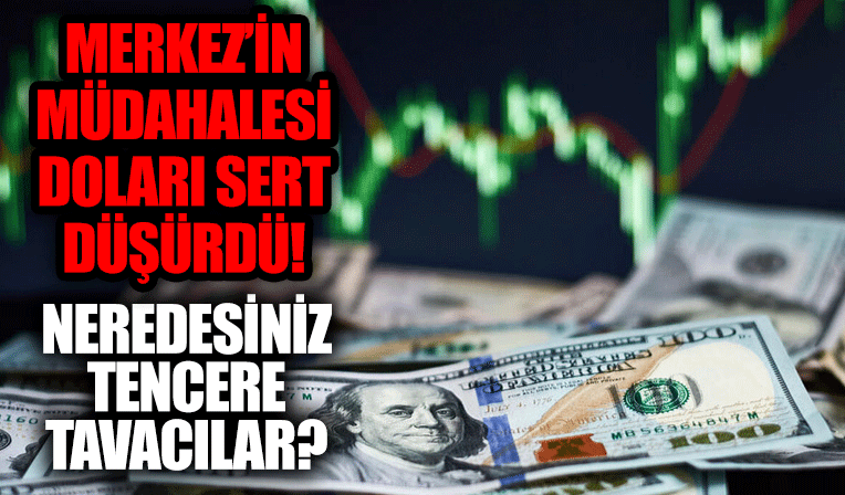 Merkez Bankası'nın dövize müdahalesi sonrası dolarda sert düşüş görüldü!