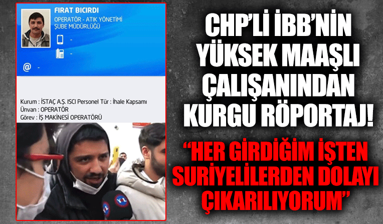İBB'de yüksek maaşla çalışan Fırat Bıcırdı PKK'lı Yol TV'ye kurgu röportaj verdi: Her girdiğim işten Suriyelilerden dolayı çıkarılıyorum